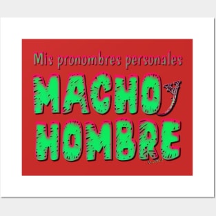 Mis Macho Hombre Pronombres Personales en Español! Posters and Art